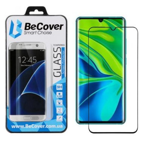 Стекло защитное BeCover 3D Curved Edge для Xiaomi Mi Note 10 / CC9 Pro Black (704610)