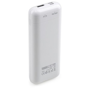 Батарея универсальная Vinga 10000 mAh glossy white (VPB1MWH)