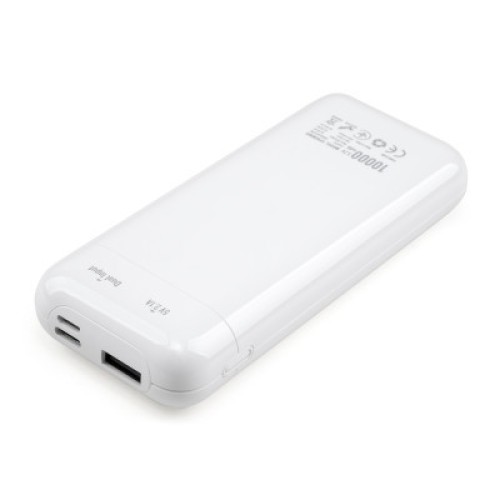 Батарея универсальная Vinga 10000 mAh glossy white (VPB1MWH)