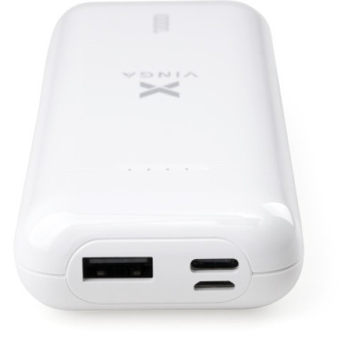 Батарея универсальная Vinga 10000 mAh glossy white (VPB1MWH)