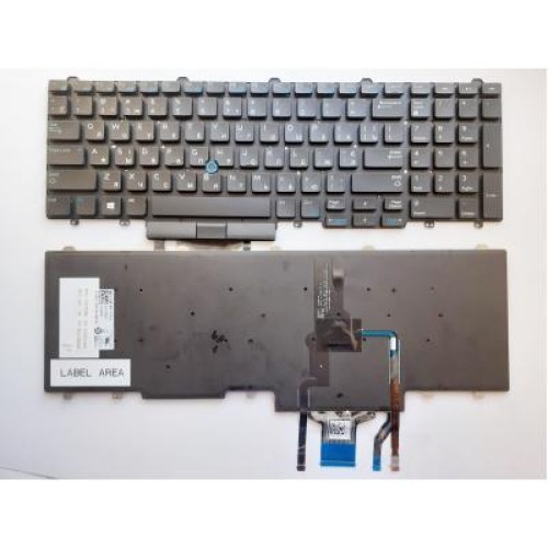 Клавиатура ноутбука Dell Latitude E5550 черная,трек,подсв (A46080)