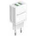 Зарядное устройство Florence 2USB 2A + microUSB cable white (FL-1021-WM)