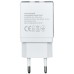 Зарядное устройство Florence 2USB 2A + microUSB cable white (FL-1021-WM)