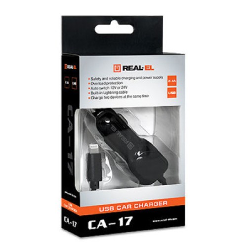 Зарядное устройство REAL-EL CA-17 black (EL123160010)