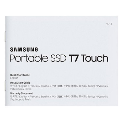 Накопитель SSD USB 3.2 1TB T7 Touch Samsung (MU-PC1T0S/WW)