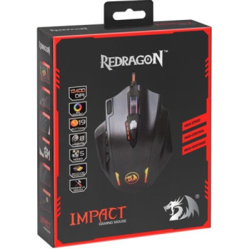 Мышка Redragon Impact RGB IR USB Black (78322)