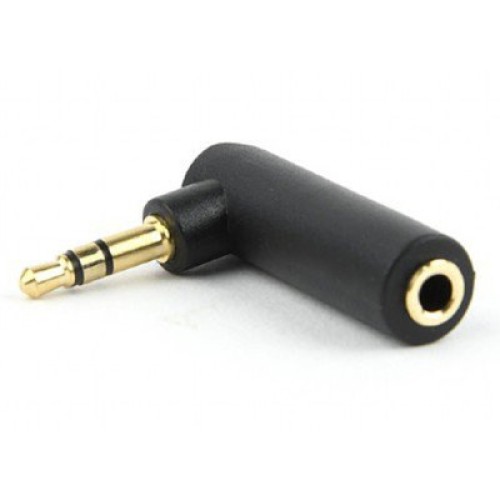 Переходник 3.5мм M / F 3.5 мм угловой Cablexpert (A-3.5M-3.5FL)