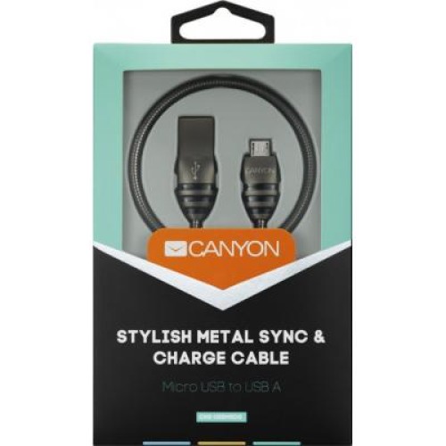 Дата кабель USB 2.0 AM to Micro 5P 1.0m Canyon (CNS-USBM5DG)