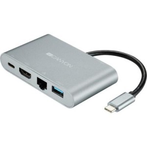 Порт-репликатор Canyon Docking Station with 5 ports, Type C, Input 100-240V (CNS-TDS04DG)