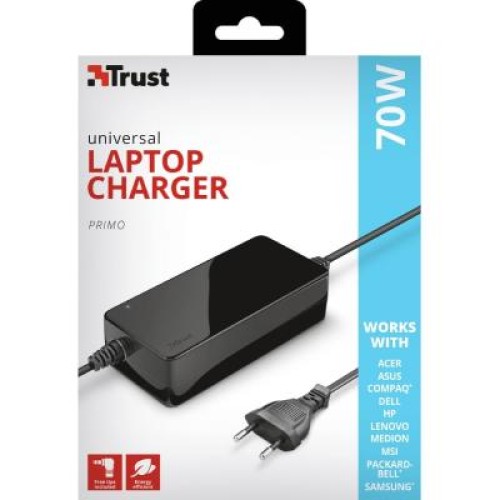 Блок питания к ноутбуку Trust Primo 70W-19V Universal Laptop Charger (22141_TRUST)