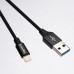 Дата кабель USB 2.0 AM to Lightning 2.0m black ColorWay (CW-CBUL007-BK)