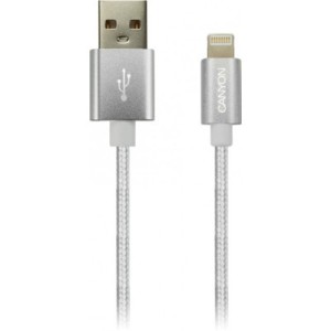 Дата кабель USB 2.0 AM to Lightning 1.0m Pearl White Canyon (CNE-CFI3PW)