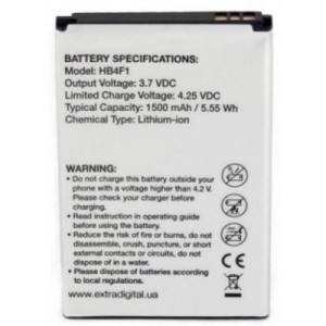 Акумуляторна батарея Extradigital Huawei HB4F1 1500 mAh (BMH6434)