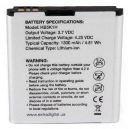 Аккумуляторная батарея Extradigital Huawei HB5K1H 1300 mAh (BMH6436)
