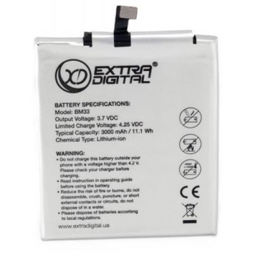 Аккумуляторная батарея Extradigital Xiaomi M4i (BM33) 3000 mAh (BMX6445)