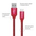 Дата кабель USB 2.0 AM to Micro 5P 2.0m red ColorWay (CW-CBUM009-RD)