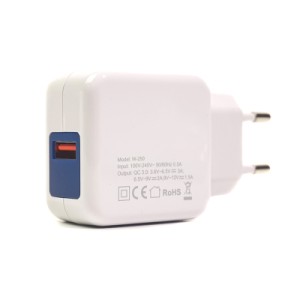 Зарядное устройство PowerPlant W-250 USB QC 3.0: 220V, 3A (SC230013)