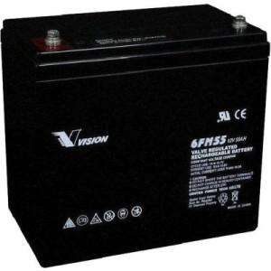 Батарея до ДБЖ Vision FM 12V 55Ah (6FM55E-X)
