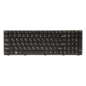 Клавіатура ноутбука PowerPlant Lenovo G580, N580 черный, черный фрейм (KB311071)