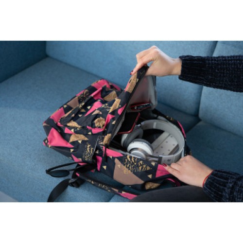 Рюкзак для ноутбука 2E 13" TeensPack Triangles, black (2E-BPT6114BK)