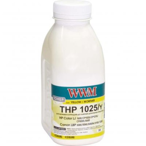 Тонер HP CLJ CP1025/Canon LBP 5050/7100 , 35г Yellow WWM (HP1025Y)