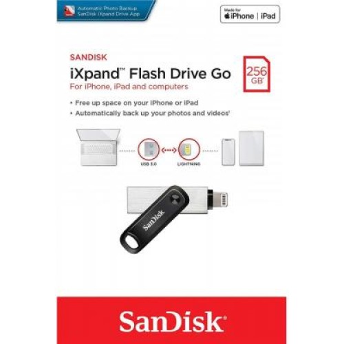USB флеш накопитель SanDisk 256GB iXpand Go USB 3.0/Lightning (SDIX60N-256G-GN6NE)