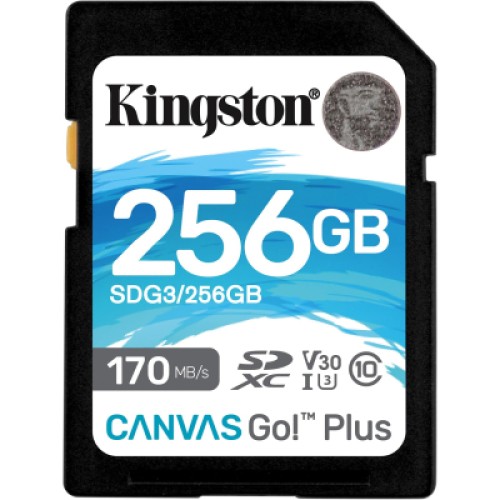 Карта памяти Kingston 256GB SDXC class 10 UHS-I U3 Canvas Go Plus (SDG3/256GB)