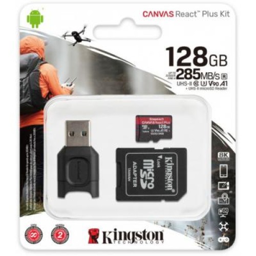 Карта памяти Kingston 128GB microSDXC class 10 Canvas React+ (MLPMR2/128GB) Карта памяти Kingston 128GB microSDXC class 10 Canvas React+ (MLPMR2/128GB)