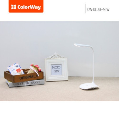 Настольная лампа ColorWay LED Portable & Flexible with built-in accumulator 500mAh (CW-DL06FPB-W)