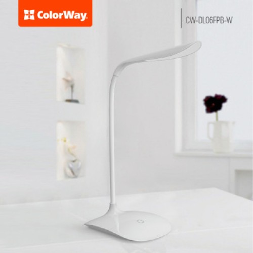 Настольная лампа ColorWay LED Portable & Flexible with built-in accumulator 500mAh (CW-DL06FPB-W)