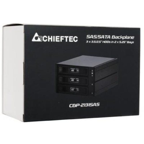Бэкплейн Chieftec 2x5.25"/3x3.5" Hot-Swap Aluminium (CBP-2131SAS)