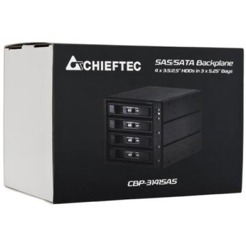 Бэкплейн Chieftec 3x5.25"/4x3.5" Hot-Swap Aluminium (CBP-3141SAS)