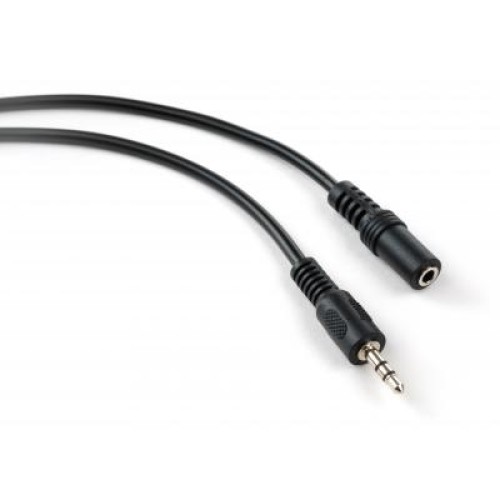 Кабель мультимедийный Jack 3.5mm M/F 1.8 m Vinga (VCPDCJ35MF1.8BK)