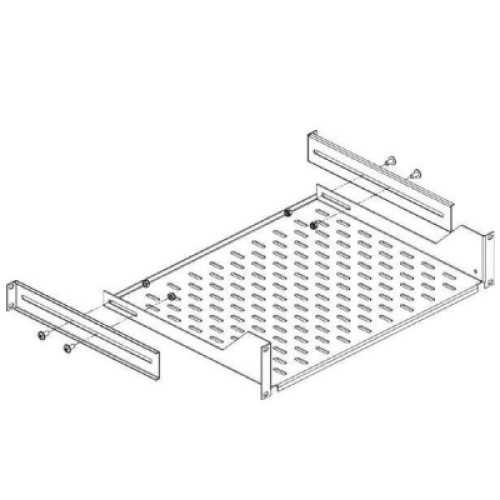 Крепление для 19" оборудования Conteg удерживатель 19" полок DP-PO-XXX (DP-PO-PD-H)