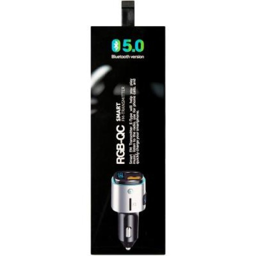 FM модулятор Gelius Pro RGB-QC GP-FMT040 Black/Silver (ProRGB-QCGP-FMT040Black/Silver)