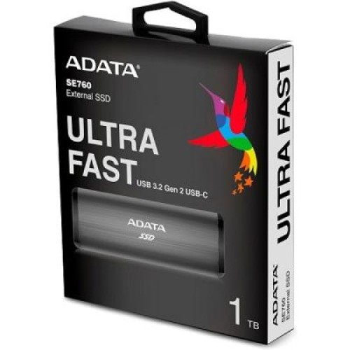 Накопитель SSD USB 3.2 1TB ADATA (ASE760-1TU32G2-CTI)