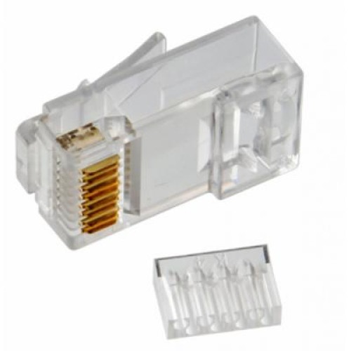 Коннектор RJ45 cat.6, со вставкой, 50 шт Merlion (05049)