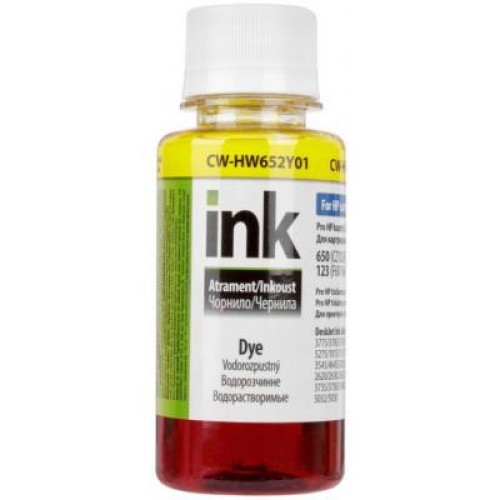 Чернила ColorWay HP 650/652/123 100мл Yellow (CW-HW652Y01)
