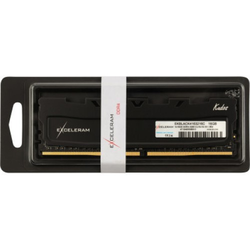 Модуль памяти для компьютера DDR4 16GB 3200 MHz Black Kudos eXceleram (EKBLACK4163216C) Модуль памяти для компьютера DDR4 16GB 3200 MHz Black Kudos eXceleram (EKBLACK4163216C)