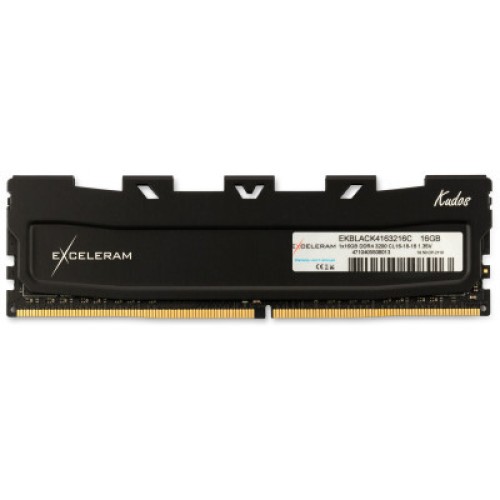 Модуль памяти для компьютера DDR4 16GB 3200 MHz Black Kudos eXceleram (EKBLACK4163216C) Модуль памяти для компьютера DDR4 16GB 3200 MHz Black Kudos eXceleram (EKBLACK4163216C)