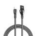 Дата кабель USB 2.0 AM to Lightning 1.0m metal spring black ColorWay (CW-CBUL013-BK)