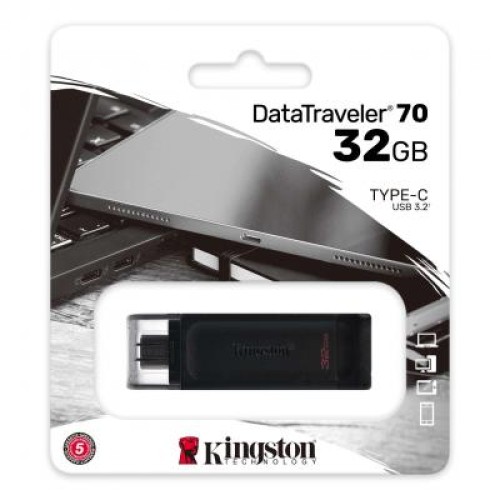USB флеш накопитель Kingston 32GB DataTraveler 70 USB 3.2 / Type-C (DT70/32GB) USB флеш накопитель Kingston 32GB DataTraveler 70 USB 3.2 / Type-C (DT70/32GB)