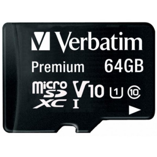 Карта памяти Verbatim 64GB microSDHC Class 10 (44084)