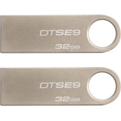USB флеш накопитель Kingston 2x32GB DataTraveler SE9 USB 2.0 (DTSE9H/32GB-2P) USB флеш накопитель Kingston 2x32GB DataTraveler SE9 USB 2.0 (DTSE9H/32GB-2P)