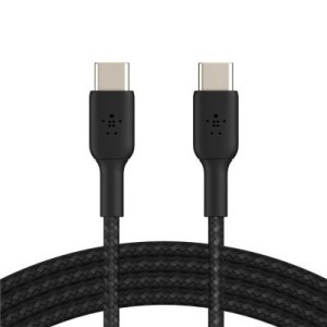 Дата кабель USB-С - USB-С BRAIDED, 1m, black Belkin (CAB004BT1MBK)
