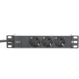 Силовой блок 10" 1U, 16A, 230V 3xSchuko, вилка Schuko Digitus (DN-95411)
