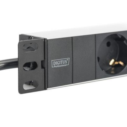 Силовой блок 10" 1U, 16A, 230V 3xSchuko, вилка Schuko Digitus (DN-95411)