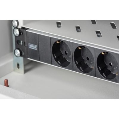 Силовой блок 10" 1U, 16A, 230V 3xSchuko, вилка Schuko Digitus (DN-95411)