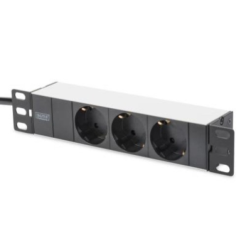 Силовой блок 10" 1U, 16A, 230V 3xSchuko, вилка Schuko Digitus (DN-95411)