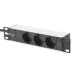Силовой блок 10" 1U, 16A, 230V 3xSchuko, вилка Schuko Digitus (DN-95411)